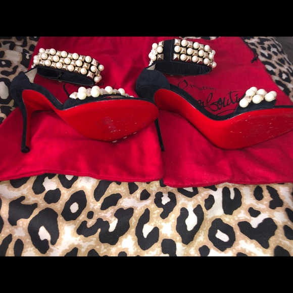 Christian Louboutin Tudor - Pearl/Gold Red Bottoms - Picture 5 of 5